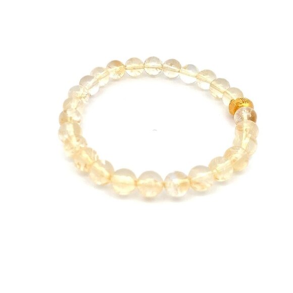 24K Gold Money Bag Lucky Charm Bracelet Gemstones Citrine - Picture 5 of 9